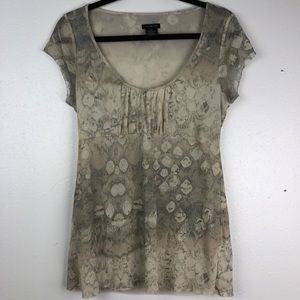 Calvin Klein peasant second skin y2k top L